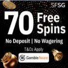 70 free spins