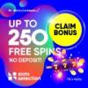 Claim up to 250 free spins