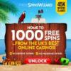 Claim up to 1000 free spins